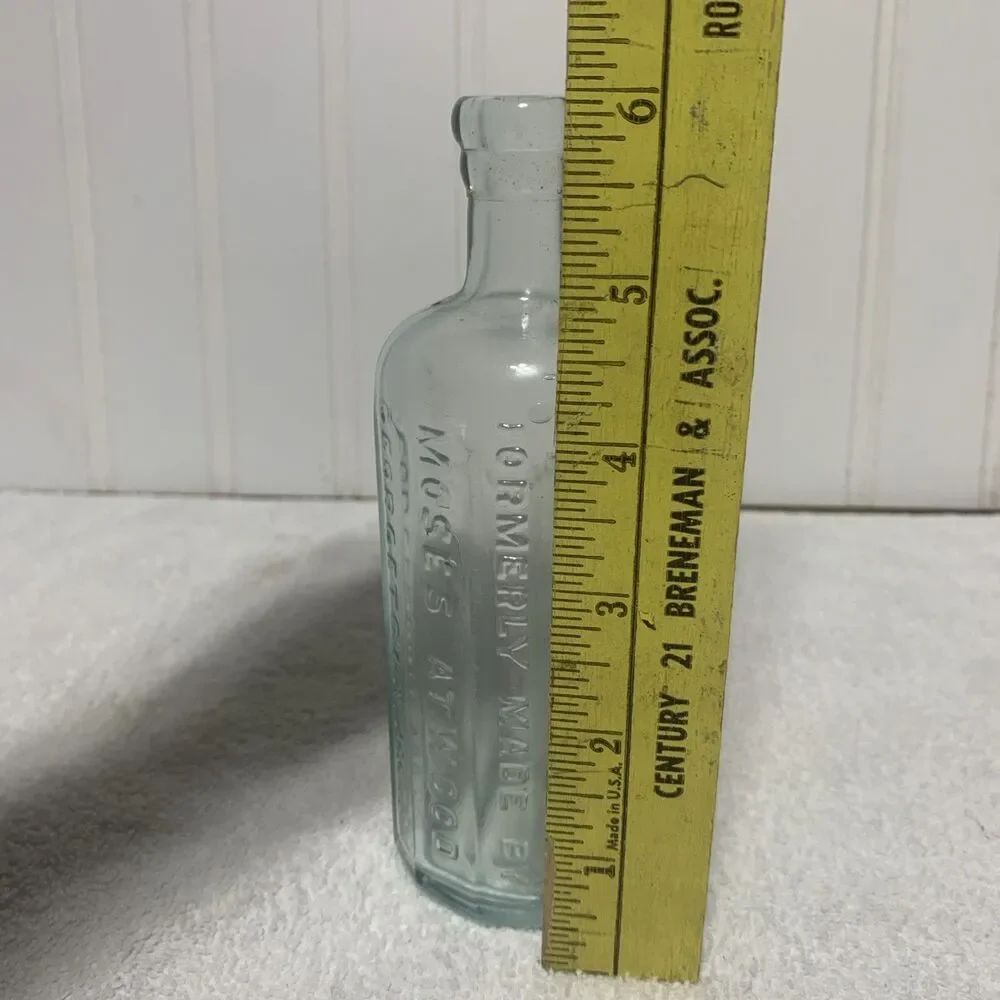 Atwoods Jaundice Bitters Aqua Bottle 12 Sided Georgetown Mass.